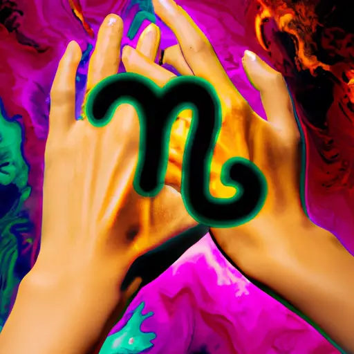 An image featuring a captivating Scorpio symbol surrounded by vibrant colors